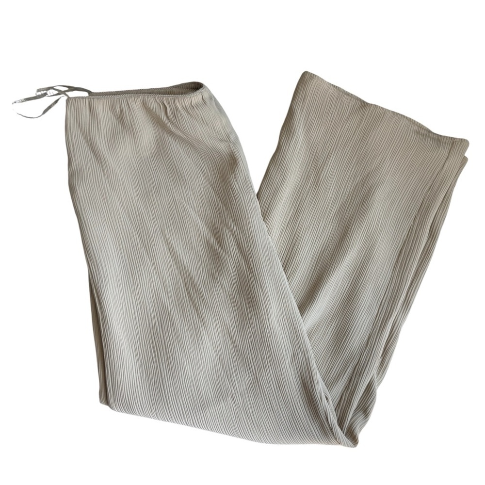 Valerie Separates Tan/Beige Woman’s Pleated Dress Pants Size Large